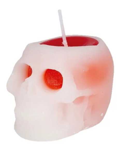 Bougie TÊTE DE MORT 5 x 7 x 5 cm – Décoration Halloween