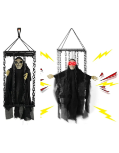 Fantôme Halloween en Cage 38x24 cm – Décoration Effrayante