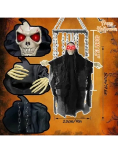 Fantôme Halloween en Cage 38x24 cm – Décoration Effrayante 2