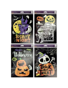 Vitro Glitter HALLOWEEN 27x19,5 cm – Décoration scintillante