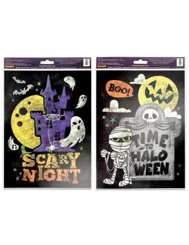 Vitro Glitter HALLOWEEN 27x19,5 cm – Décoration scintillante