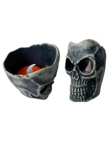 Petite Tête de Mort LED 6x5x6 cm – Décoration Halloween lumineuse