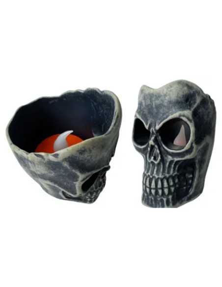 Petite Tête de Mort LED 6x5x6 cm – Décoration Halloween lumineuse