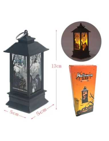 Lanterne LED Halloween 13x5 cm – Décoration Lumineuse
