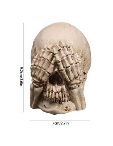 SKULLS LED Résine 9,2x7 cm – Décoration Halloween Lumineuse