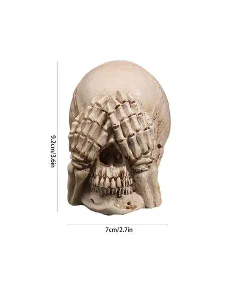 SKULLS LED Résine 9,2x7 cm – Décoration Halloween Lumineuse