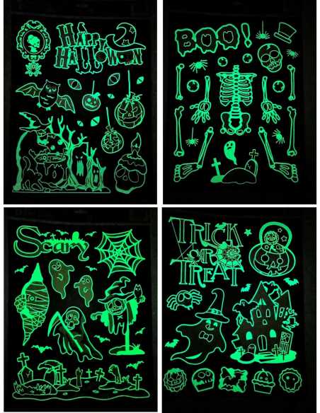 Vitro Phospho Glow 42x30 cm – Décoration Halloween Lumineuse