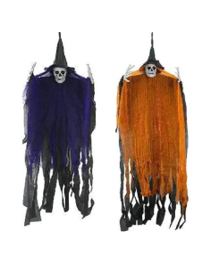 Sorcière Squelette SON 80x100 – Décoration Halloween Effrayante