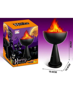 Mini Brasero Halloween 29x19,6 cm – Décoration Effrayante et Ambiance Sombre