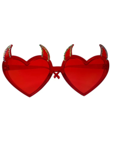 Lunettes LOVELY DEMON Cœur – Accessoire Halloween et Fête