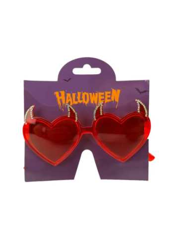 Lunettes LOVELY DEMON Cœur – Accessoire Halloween et Fête