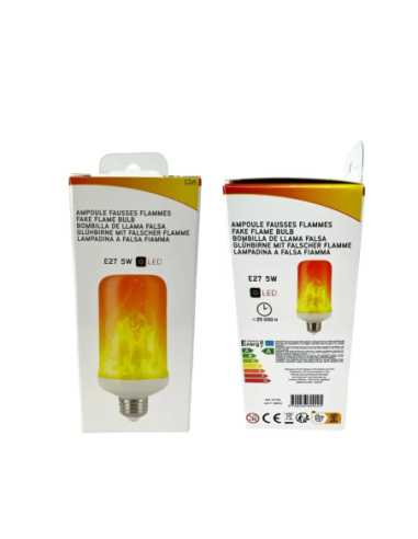Ampoule LED Effet Fausses Flammes – Décoration Halloween Lumineuse