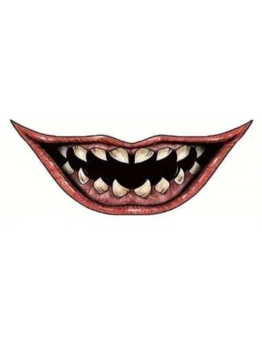 Tatouage Éphémère Horror Mouth – Accessoire Halloween Terrifiant