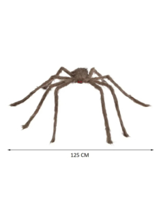 Araignée Géante Velue 125 cm – Décoration Halloween Effrayante