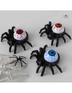 Araignée / Œil Bougie LED 8,5x7x3 cm – Décoration Halloween Lumineuse