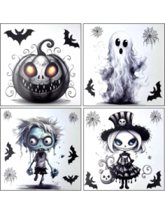 Stickers Halloween 30x30 cm – Décorations Effrayantes