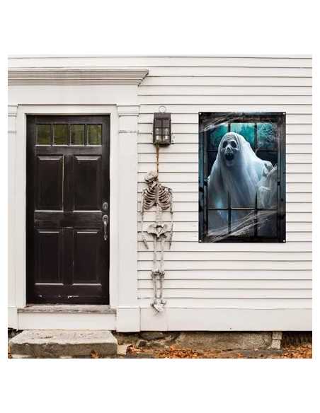 Déco Fantôme Halloween 120x78 cm – Accessoire Suspendu Effrayant