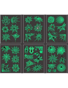 Tatouage Éphémère Fluo Spider – Accessoire Halloween Fun