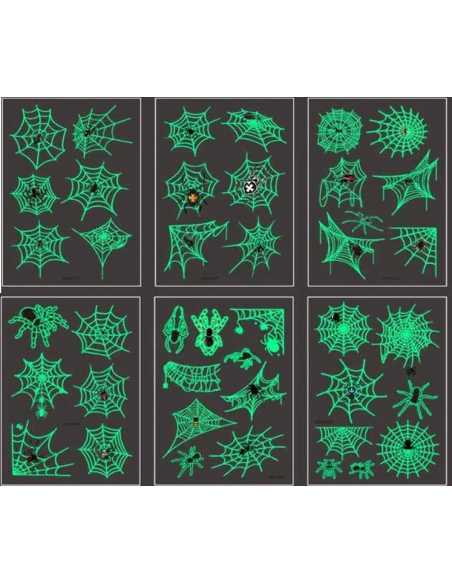 Tatouage Éphémère Fluo Spider – Accessoire Halloween Fun