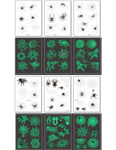 Tatouage Éphémère Fluo Spider – Accessoire Halloween Fun 2