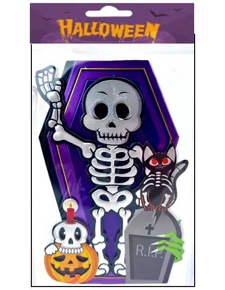 Sticker 3D Halloween 17,5 x 12 cm – Décoration Murale Effrayante