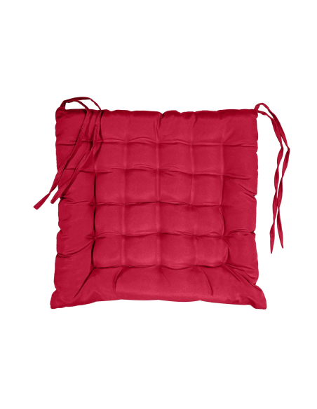 Assise matelassée 40 x 40 cm rouge
