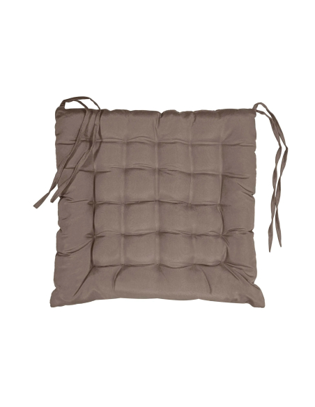 Assise matelassée 40 x 40 cm taupe