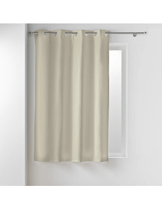 Rideau à œillets 135 x 180 cm Micropolar isolant thermique lin