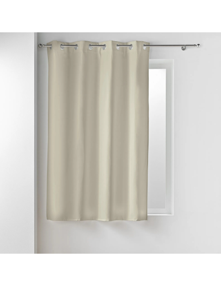 Rideau à œillets 135 x 180 cm Micropolar isolant thermique lin
