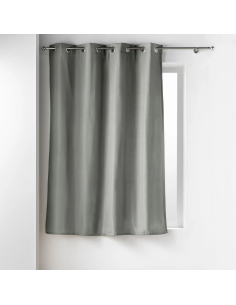 Rideau à œillets 135 x 180 cm Micropolar isolant thermique gris