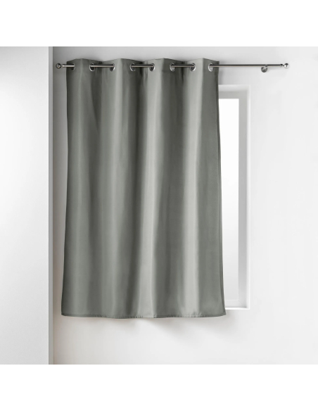 Rideau à œillets 135 x 180 cm Micropolar isolant thermique gris