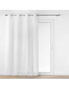 Voilage à œillets 140 x 240 cm Ophélia blanc