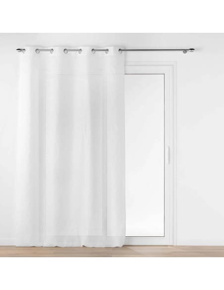 Voilage à œillets 140 x 240 cm Ophélia blanc
