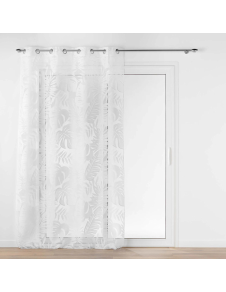 Voilage à œillets 140 x 240 cm Magnolia métallisé