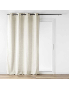 Voilage à œillets 140 x 240 cm Loulaine lin - Effet laine