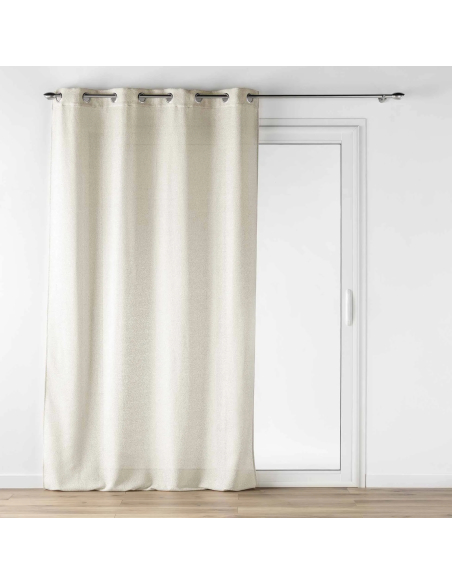 Voilage à œillets 140 x 240 cm Loulaine lin - Effet laine