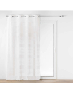 Voilage à œillets 140 x 240 cm Janice blanc
