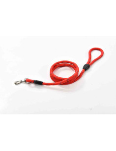 Laisse nylon rond, fin, 1 x 150 cm, rouge