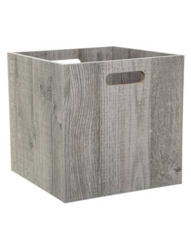 Boîte de rangement 31x31 cm Bois Chêne gris