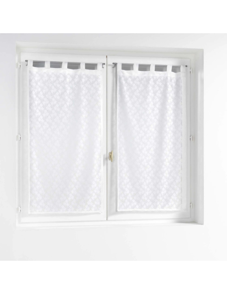 Paire de voilages à passants 2 x 60 x 160 cm Maille Fanny