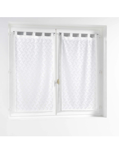 Paire de voilages à passants 2 x 60 x 120 cm Maille Fanny
