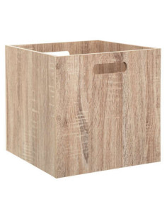 Boîte de rangement, 31x31 cm, Bois naturel