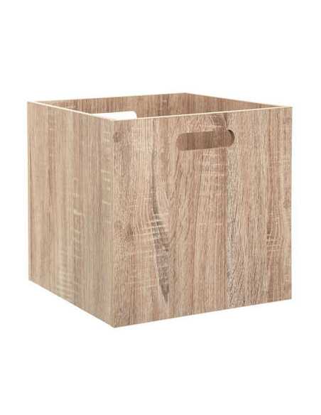 Boîte de rangement, 31x31 cm, Bois naturel