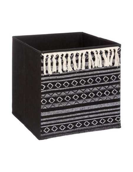 Boîte de rangement 31x31 cm Ethnique Pompon