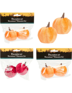Lot de 2 Mini Citrouilles Déco Halloween – Décoration Festive