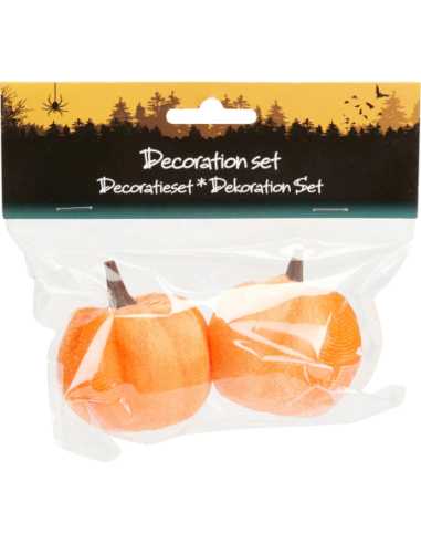 Lot de 2 Mini Citrouilles Déco Halloween – Décoration Festive