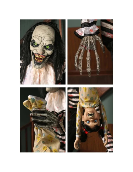 Clown d’horreur animé 2,13 m — Son & lumière spectaculaire pour Halloween