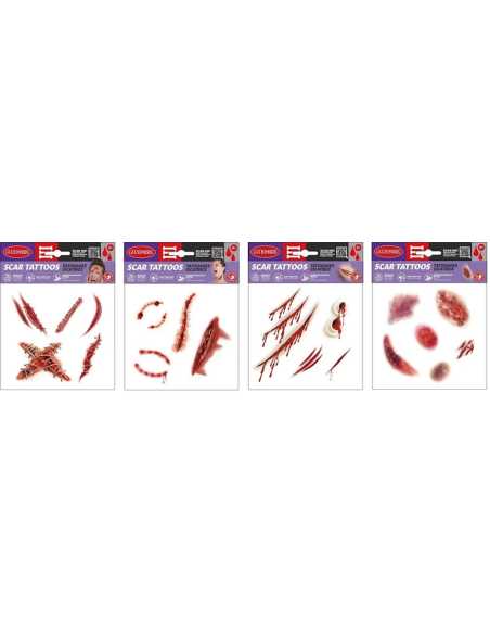 Tatouages cicatrices Halloween — effet réaliste
