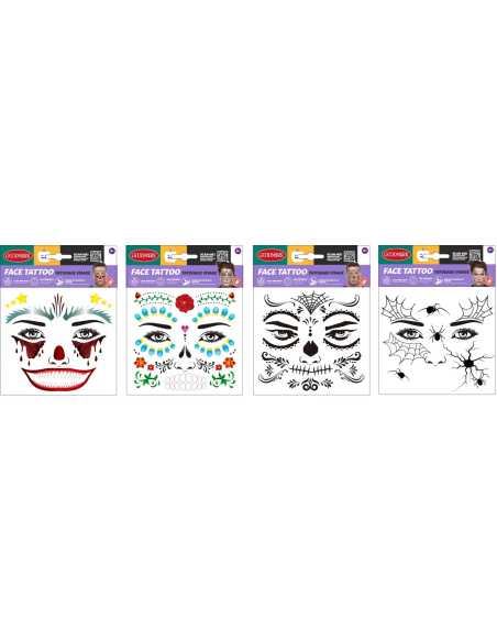 Tatouages visage Halloween — effet maquillage réaliste