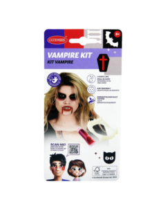 Kit vampire Halloween — fausses dents et faux sang